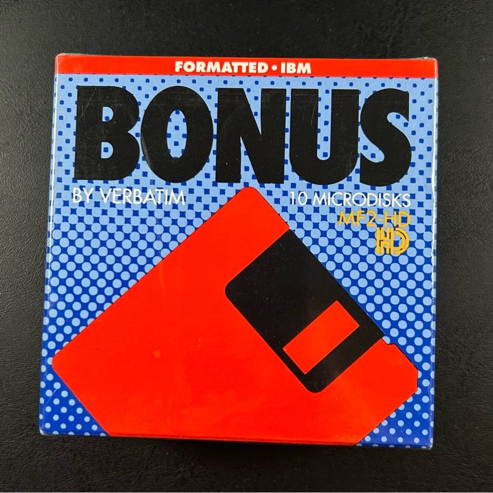 Verbatim Bonus Microdisks (Floppy) Double-Sided (High Density) Box of 10 - New